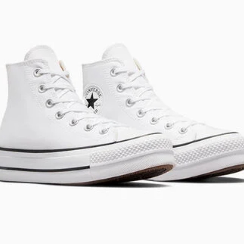 Converse Canvas High-Tops in Off-White